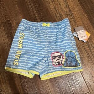 Star Wars UPF 50+ sun protection boys swim trunks NEW shorts 7/8 Disney